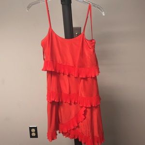 Cute bright red shift dress